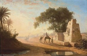 A Fountain In The Desert — Charles Théodore Frère Dit Frère Bey