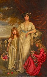 Mrs Minnie Horniman and Her Two Daughters