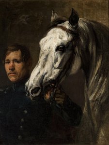 Stable Boy Holding The Horse By The Bridle — Piotr Michałowski