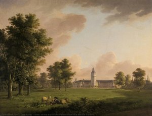 View Of The Karlsruhe Palace From The Palace Garden — Carl Kuntz, Romanticism