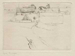 Village And Windmill — Lyonel Feininger