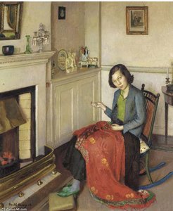 The Red Silk Shawl — Harold Harvey