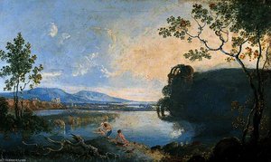 View Of The Arne - Boys Bathing — Richard Wilson