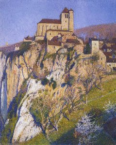 Vue De Saint Cirq Lapopie — Henri Jean Guillaume Martin