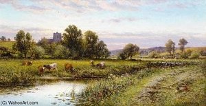 Haymaking Near Lewes, Sussex — Alfred I Glendening