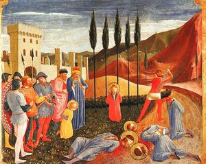 Decapitation Of Saints Cosmas ^ Damian — Fra Angelico, Early Renaissance