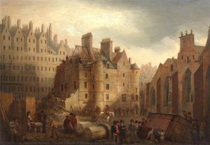 The Old Tolbooth Of Edinburgh During Demolition — Alexander Nasmyth