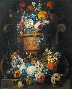 Still Life With Flowers In A Vase — Gaspar Peeter The Younger Verbruggen, Flemish Baroque