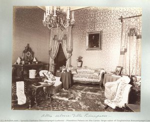 Piombino Palace On The Corso: Large Salon Of Guglielmina Boncompagni Ludovisi, First View — Ignazio Gaetano Boncompagni-ludovisi