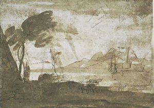 Unloading Of Horses On A Strike, With A Port In The Distance — Salvator Rosa