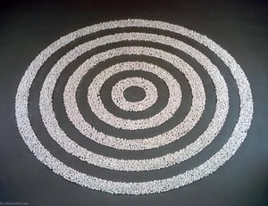 Small White Pebble Circles — Richard Long
