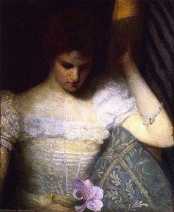 The Orchid (also Known As Woman With Orchid Or A Flower) — Julian Alden Weir