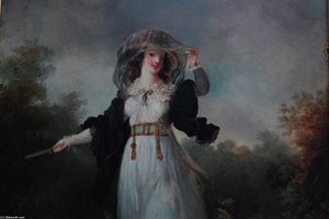 Jeune Femme Dans Un Paysage — Jean Frédéric Schall