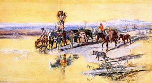 Indians Traveling On Travois — Charles Marion Russell
