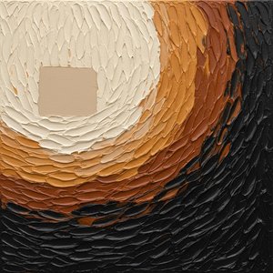 Earthen Strata In Motion: A Monumental Study Of Rhythmic Ochre And Shadow — David Moreau, Plaster & Texture Art