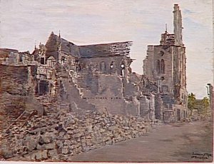 La Cathédrale De Soissons Coupée En Deux Par Les Obus, Septembre 1918 — Joseph-félix Bouchor