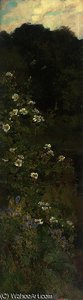 Geraniums And Dog Roses — Lourens Alma Tadema