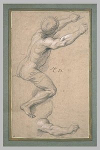Cavalier, De Profil, Les Deux Bras En Avant ; Bras — Charles Le Brun