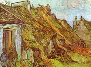 Cottages At Chaponval. Auvers-sur-oise — Vincent Willem Van Gogh, Post-impressionism