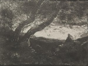 The Dreamer — Jean-baptiste-camille Corot, Realism
