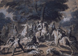 Boar Hunt — Jean-baptiste Oudry, Baroque