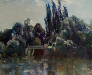 Estanque De Langham Mill En El Stour — Sir Alfred James Munnings