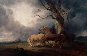 Horses In A Thunderstorm — Sawrey Gilpin