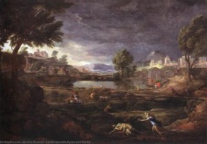 Landscape With Pyram And Thisbe — Nicolas Poussin, Baroque