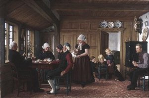 Deutsch “Friesische Familie beim Kaffeetrinken” English A Frisian family drinking Coffee