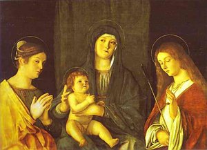Madonna And Child Between Ss. Catherine And Ursula — Giovanni Bellini