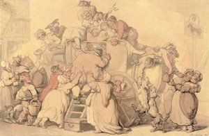 The Departure Of The Stage Coach — Thomas Rowlandson