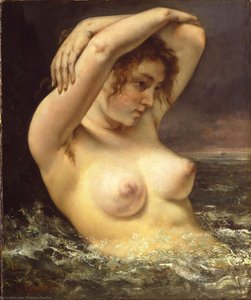 Woman In The Waves — Gustave Courbet, Realist Landscape