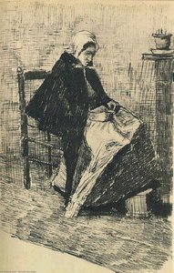 Scheveningerin Beim Nähen — Vincent Willem Van Gogh