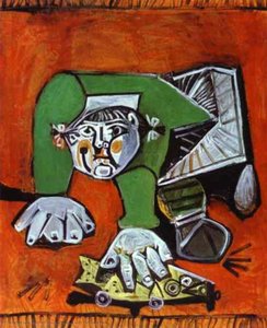 Paloma With Celluloid Fish — Pablo Picasso, Cubist Portrait