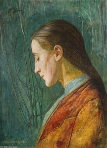 Portrait Of A Reflective Lady — Arthur Joseph Gaskin