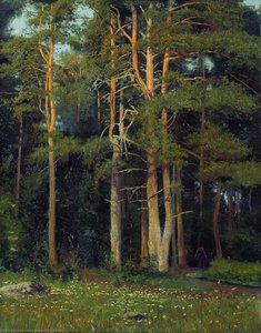 Pine Forest In Ligovo — Ivan Ivanovich Shishkin, Realism