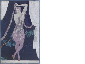 Vaslav Nijinsky In 'la Spectre De La Rose' Unframed — Georges Barbier