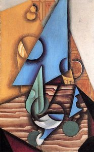Bottle And Glass On A Table — Juan Gris