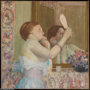 Woman With A Mirror — Frederick Carl Frieseke