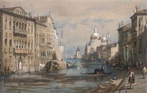 The Grand Canal; And View Towards Santa Maria Salute — Samuel Prout
