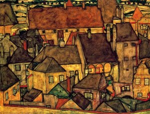 Ciudad Amarilla — Egon Schiele, The Painting Exemplifies Expressionist Principles