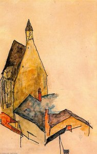 Spitalskirche, Molding — Egon Schiele