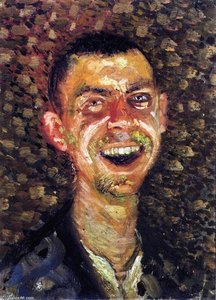 Laughing Self Portrait — Lovis Corinth, Expressionism