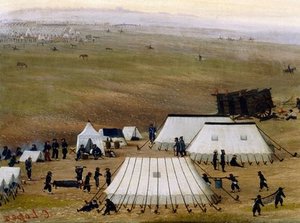 Argentine Camp During War Against Paraguay - — Cándido López