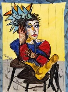 Seated Woman In Black Boots — Dimitris Mytaras