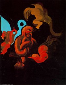 Tras Nosotros, La Materinidad — Max Ernst, Surrealist Painting