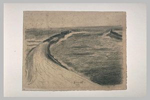 Digue Rounded Advancing Into The Sea — Georges Lemmen