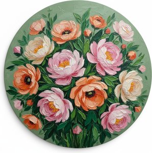 A Singular Symphony Of Sculpted Peonies In A Verdant Tondo Garden — Laurent Fontaine