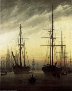 De Un Puerto — Caspar David Friedrich, Pintura De Paisaje Romántica