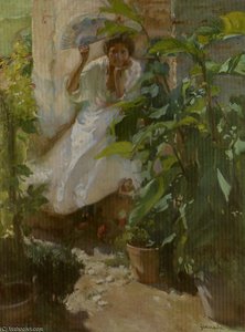 Mujer En El Patio — Jose Maria Lopez Mezquita, Other